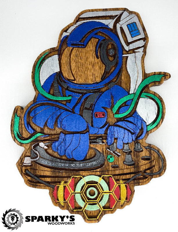 Limited Edition 311 Astro DJ Blue Suit 1/1 Wood Decor