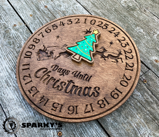 Christmas Countdown Wood Calendar