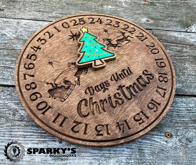 Christmas Countdown Wood Calendar