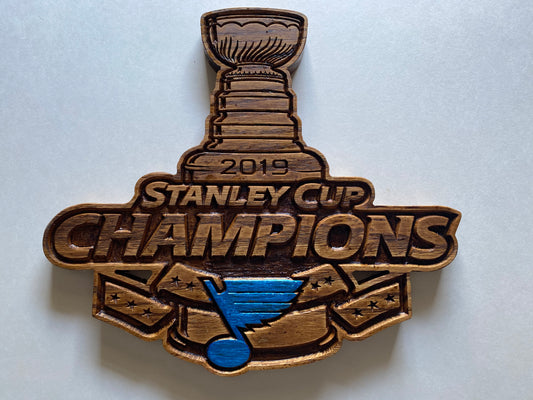 St. Louis Blues Stanley Cup Champions Wood Sign