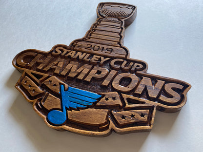 St. Louis Blues Stanley Cup Champions Wood Sign