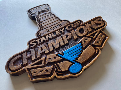 St. Louis Blues Stanley Cup Champions Wood Sign