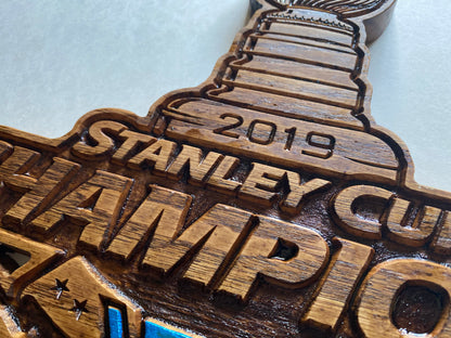 St. Louis Blues Stanley Cup Champions Wood Sign