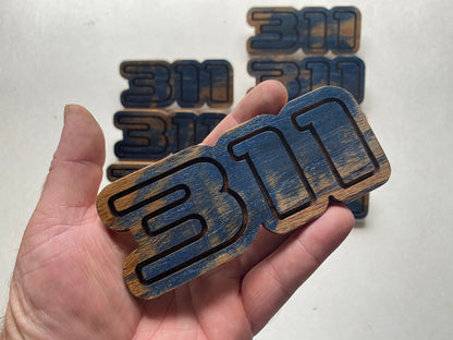 Limited Edition 311 Weathered Wood Pin