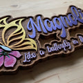 Butterfly in the Wind Wood Sign