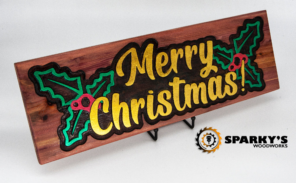 Merry Christmas Holly Wood Sign