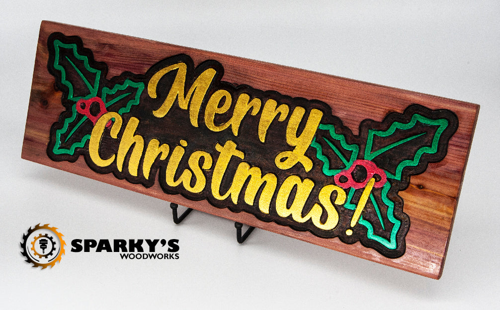 Merry Christmas Holly Wood Sign