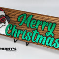 Merry Christmas Music Santa Wood Sign