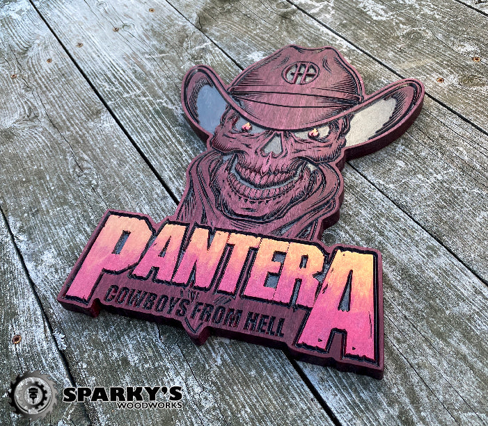 Cowboys from Hell Wood Art - Purpleheart - Limited Edition