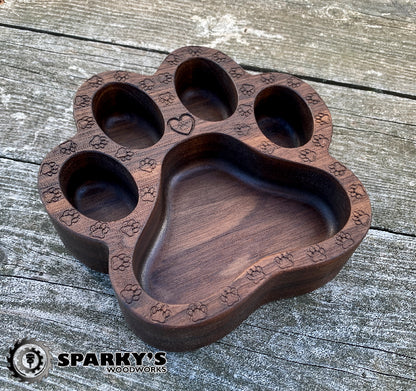 Paw Print Catch-All Bowl Tray