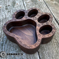 Paw Print Wood Catch-All Bowl Tray