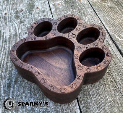 Paw Print Catch-All Bowl Tray