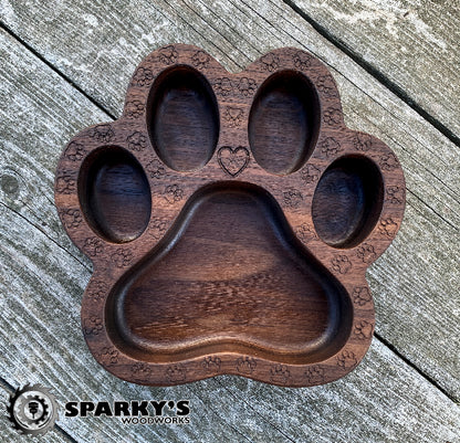 Paw Print Catch-All Bowl Tray