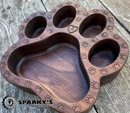 Paw Print Catch-All Bowl Tray