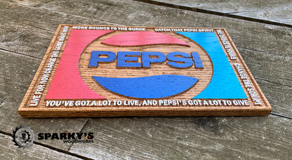 Wood Pepsi Slogans Sign