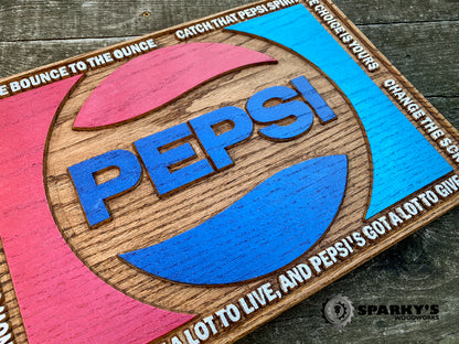 Wood Pepsi Slogans Sign