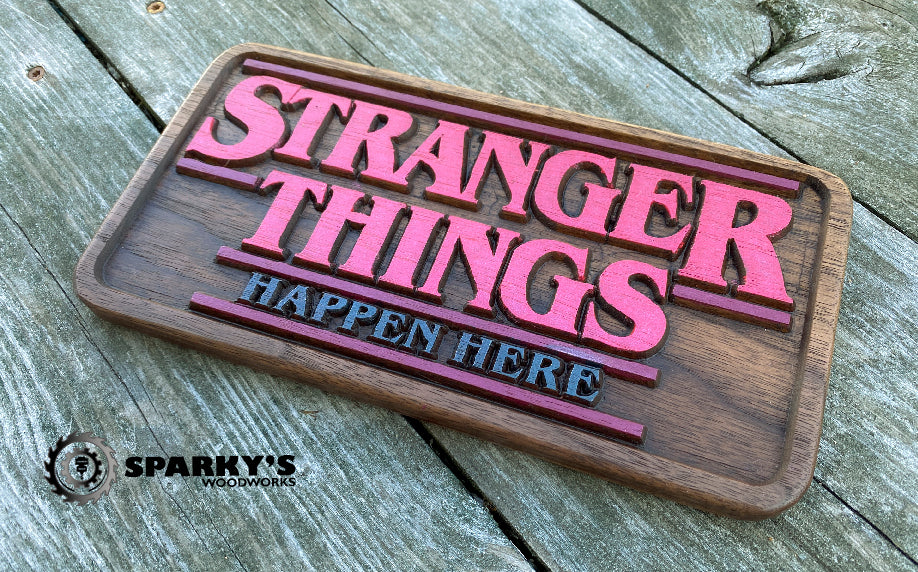 Stranger Things - Happen Here Wood Sign - Specialty