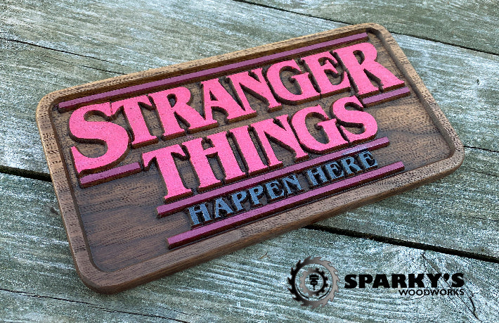 Stranger Things - Happen Here Wood Sign - Specialty