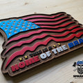 USA Flag - Home of the Brave Wood Flag Sign
