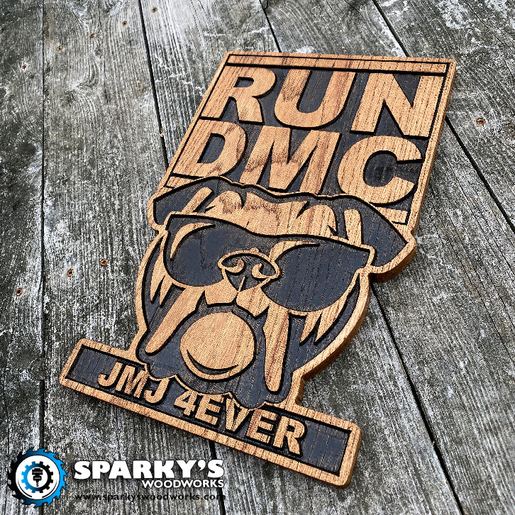 Limited Edition RUN DMC JMJ 4EVER Wood Sign