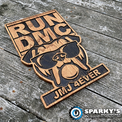 Limited Edition RUN DMC JMJ 4EVER Wood Sign