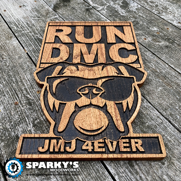 Limited Edition RUN DMC JMJ 4EVER Wood Sign