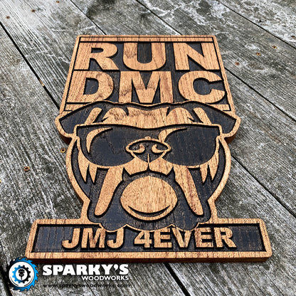 Limited Edition RUN DMC JMJ 4EVER Wood Sign